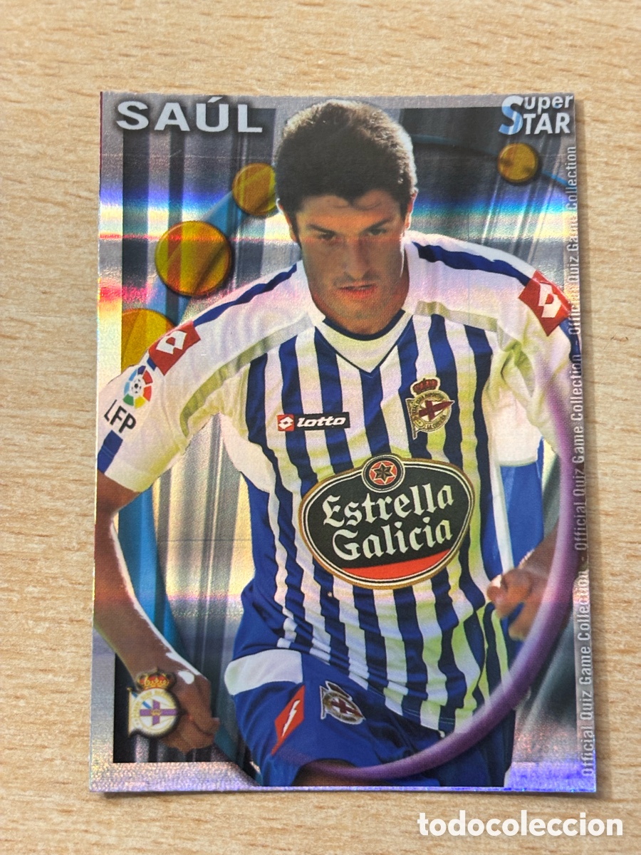 Cromos de Futebol: # 270 Sa&uacute;l Deportivo de La Coru&ntilde;a Superstar Mundicromo 2011 rayas horizontales