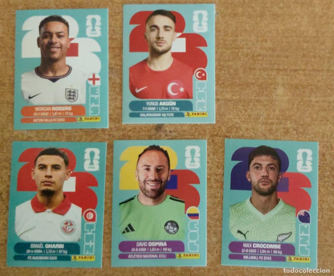 Figurine di Calcio: lote Cromos &Aacute;lbum Mundial 2026 - cinco cromos totalmente nuevos