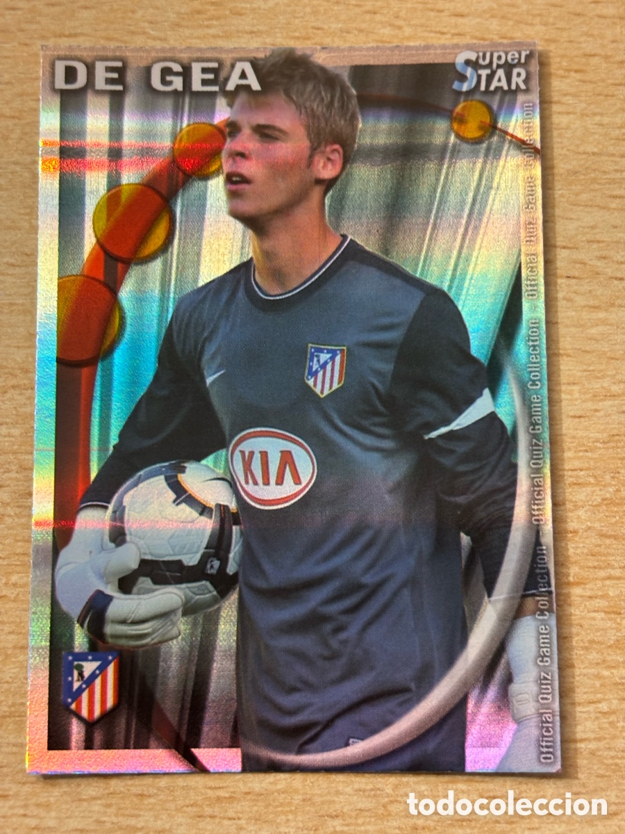 Cromos de F&uacute;tbol: # 239 De Gea Atl&eacute;tico de Madrid Superstar Mundicromo 2011 rayas horizontales