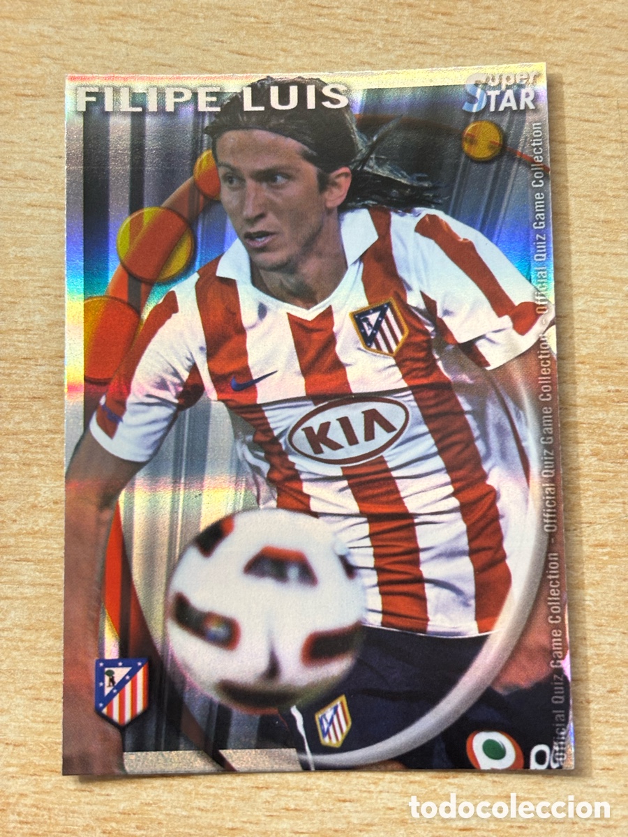 Cromos de F&uacute;tbol: # 241 Filipe Luis Atl&eacute;tico de Madrid Superstar Mundicromo 2011 rayas horizontales