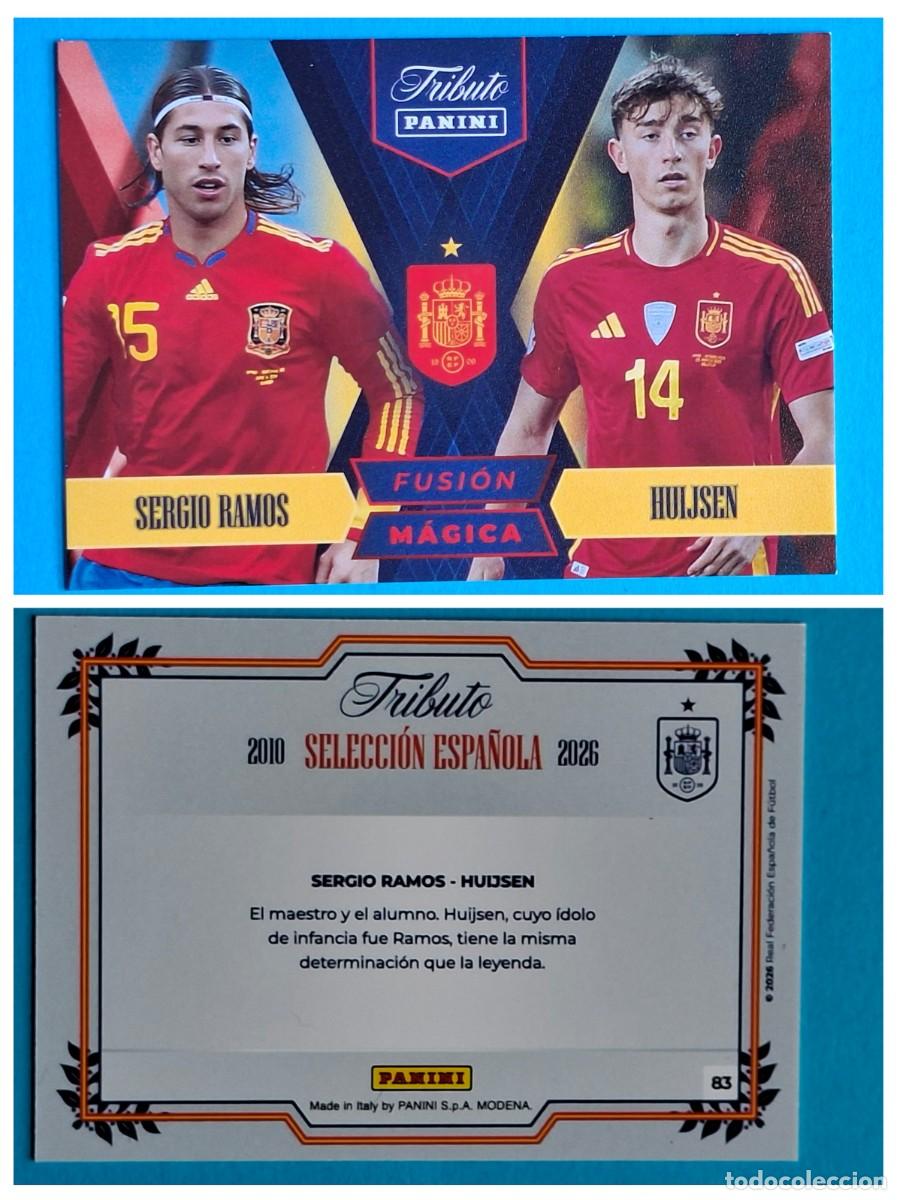 Cromos de F&uacute;tbol: #83 RAMOS / HUIJSEN (Fusi&oacute;n M&aacute;gica) - TRIBUTO Selecci&oacute;n ESPA&Ntilde;OLA 2010-2026 Panini Card SPAIN