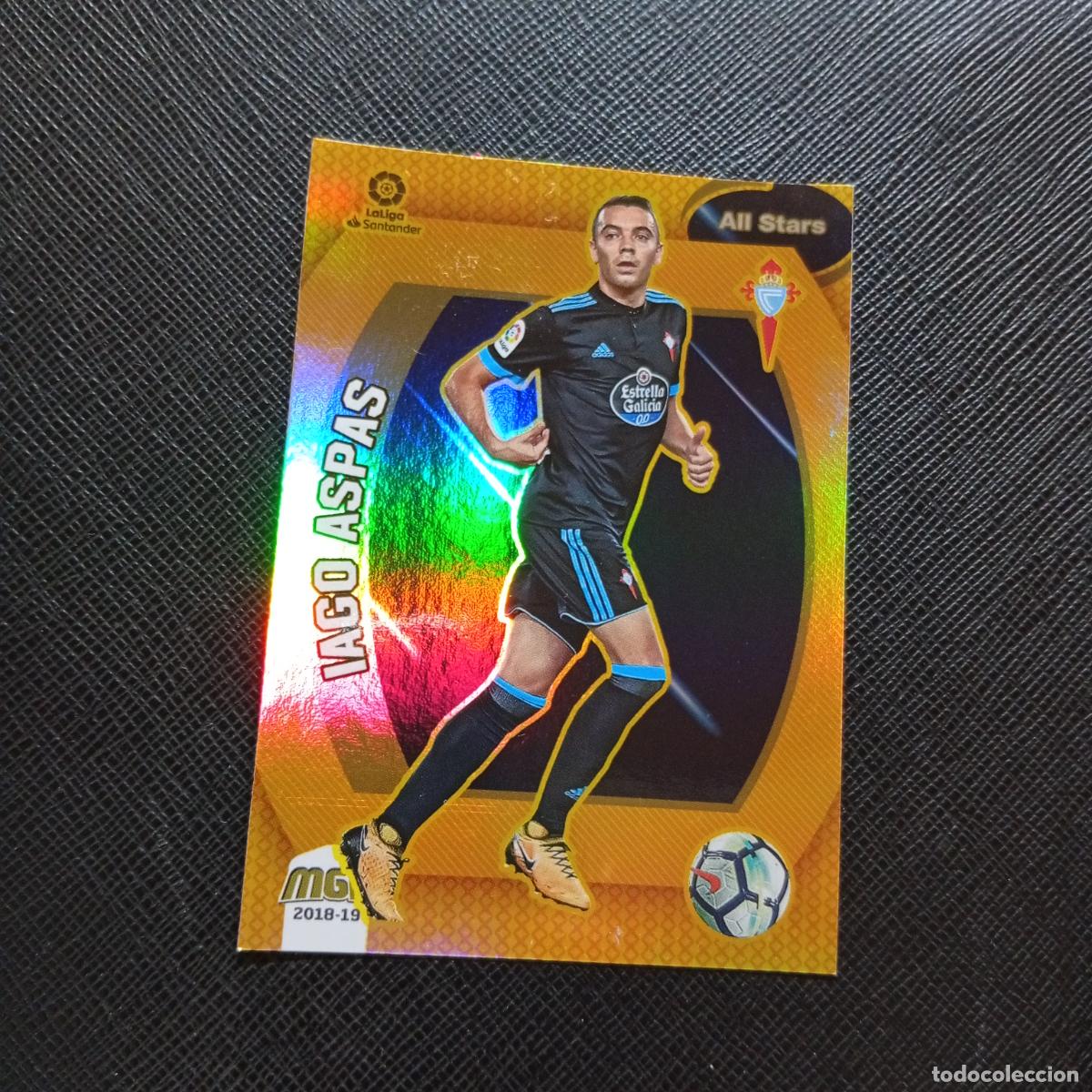 Cromos de F&uacute;tbol: 160 IAGO ASPAS CELTA PANINI MEGACRACKS 2018 2019 CROMO FUTBOL 18 19 - A21 PG352