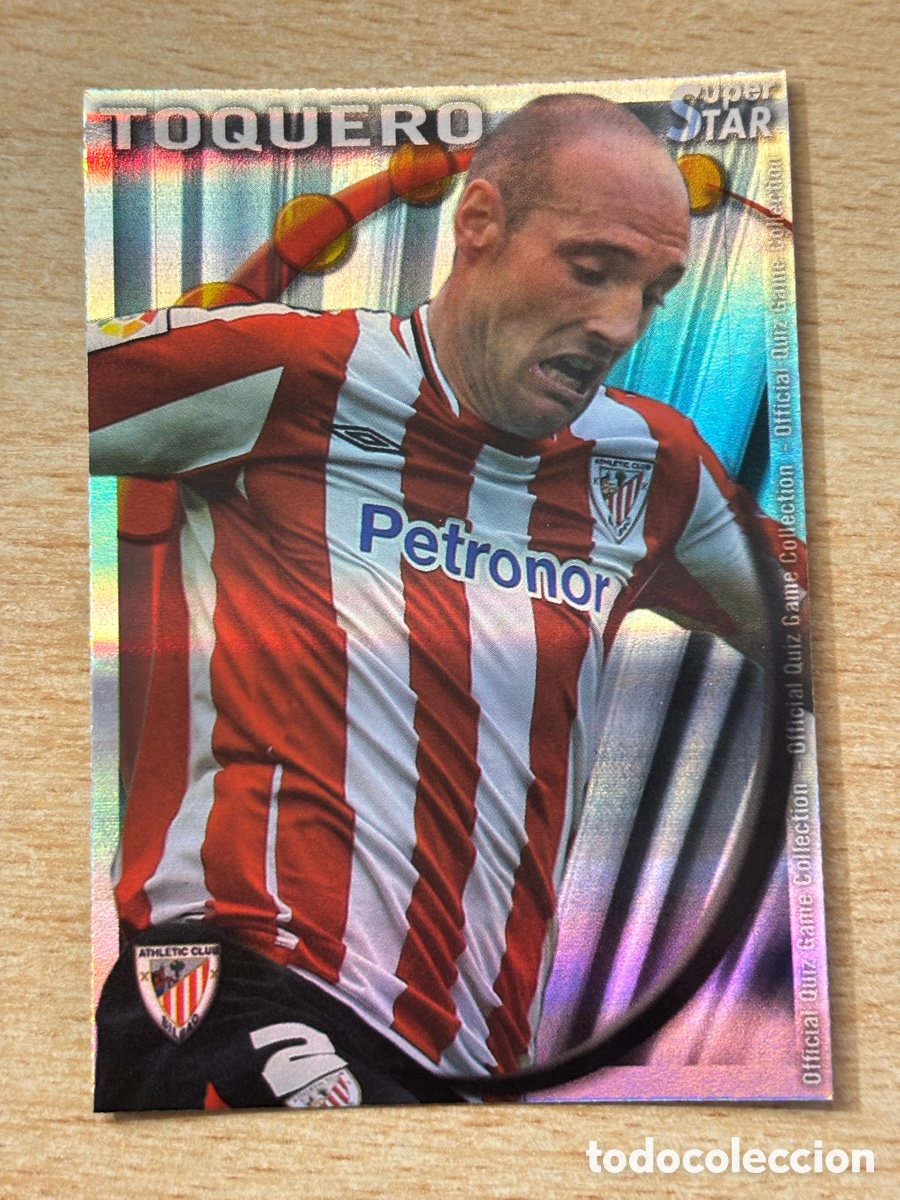 Cromos de F&uacute;tbol: # 215 Toquero Athletic Club de Bilbao Superstar Mundicromo 2011 rayas horizontales