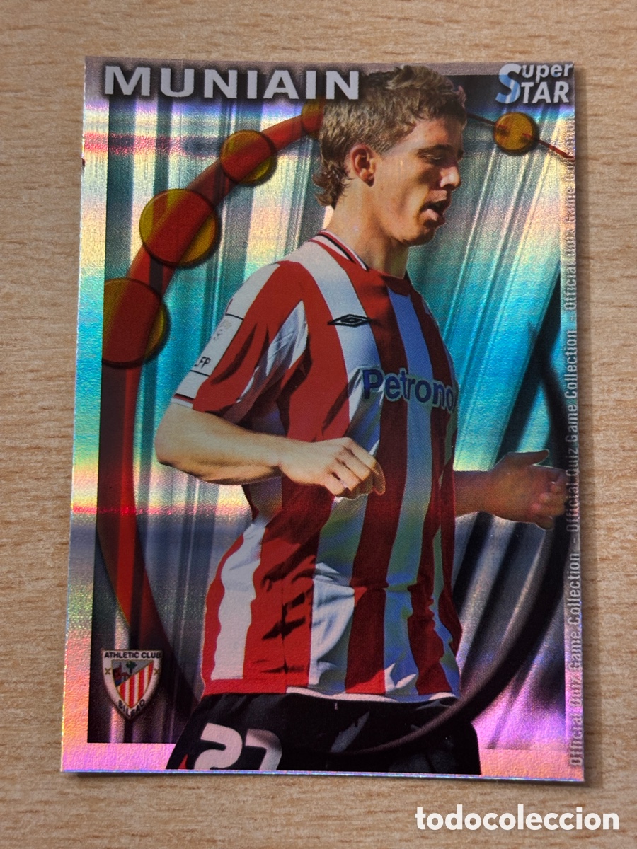 Cromos de F&uacute;tbol: # 214 Muniain Athletic Club de Bilbao Superstar Mundicromo 2011 rayas horizontales