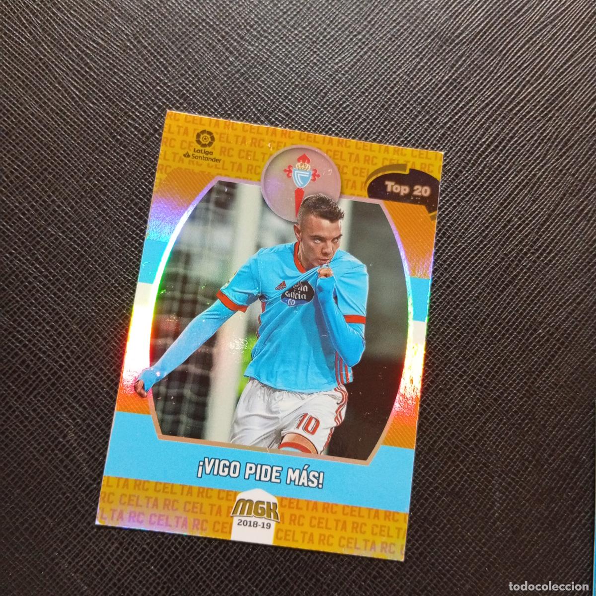 Cromos de F&uacute;tbol: 158 TOP 20 IAGO ASPAS CELTA PANINI MEGACRACKS 2018 2019 CROMO FUTBOL 18 19 - A21 PG361