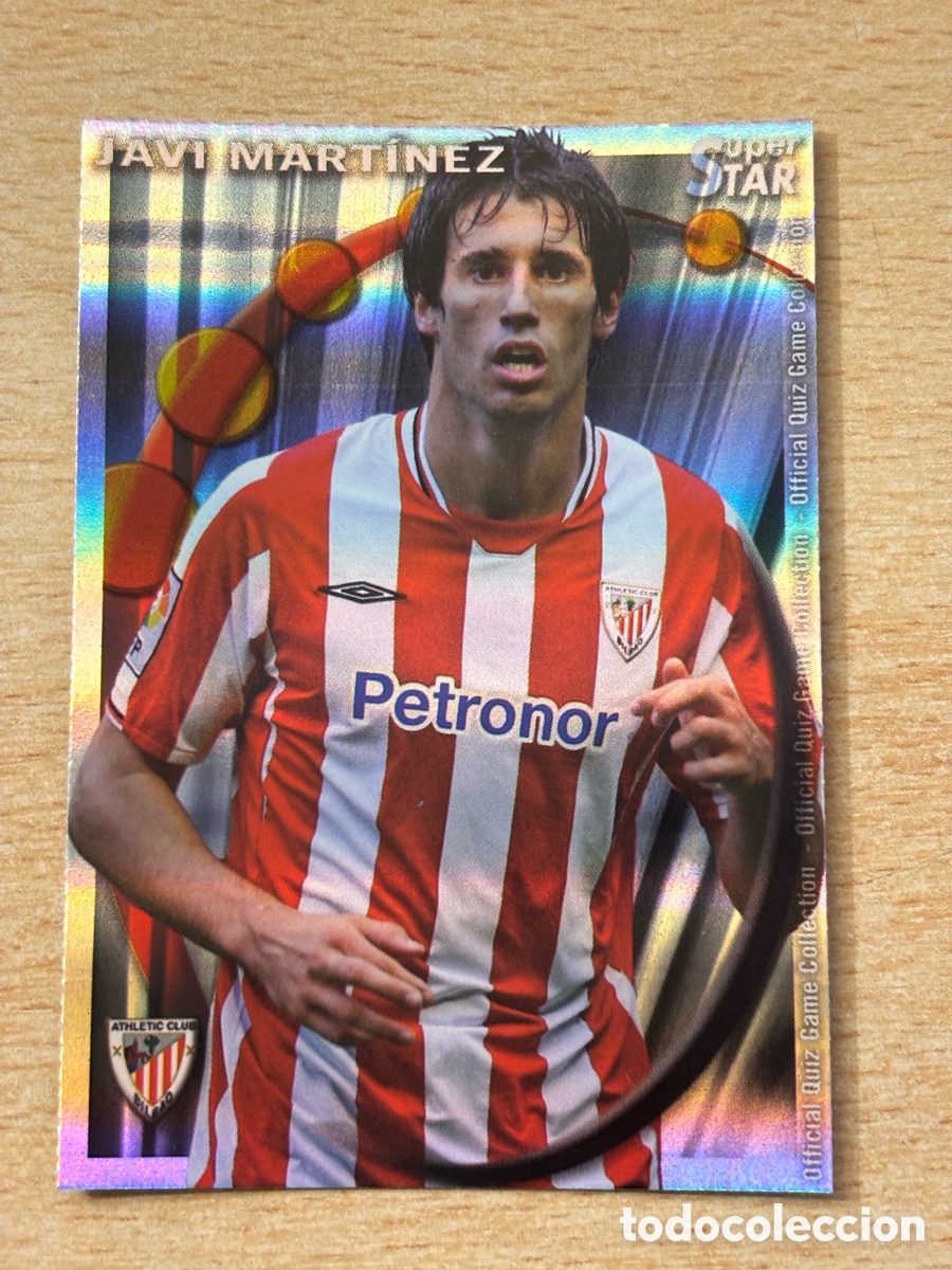 Cromos de F&uacute;tbol: # 213 Javi Martinez Athletic Club de Bilbao Superstar Mundicromo 2011 rayas horizontales