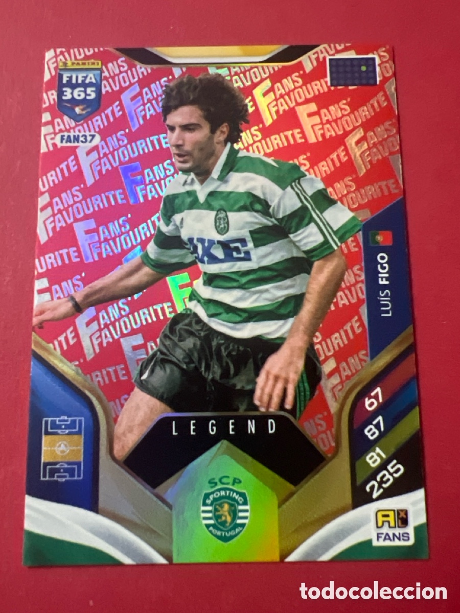 Football Stickers: FIFA 365 ADRENALYN 2025 2026 25 26 ALBUM PANINI LIGA N FAN37 FAN 37 SPORTING PORTUGAL LUIS FIGO
