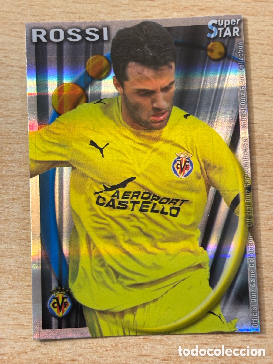 Fu&szlig;ball-Sticker: # 186 Rossi Villarreal CF Superstar Mundicromo 2011 rayas horizontales