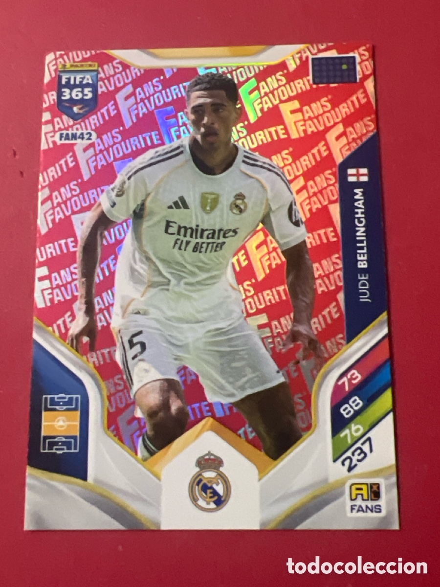 Football Stickers: ADRENALYN FIFA 365 2025 2026 25 26 PANINI JUDE BELLINGHAM FAN42 RED ROJO REAL MADRID FANS FAVOURITE
