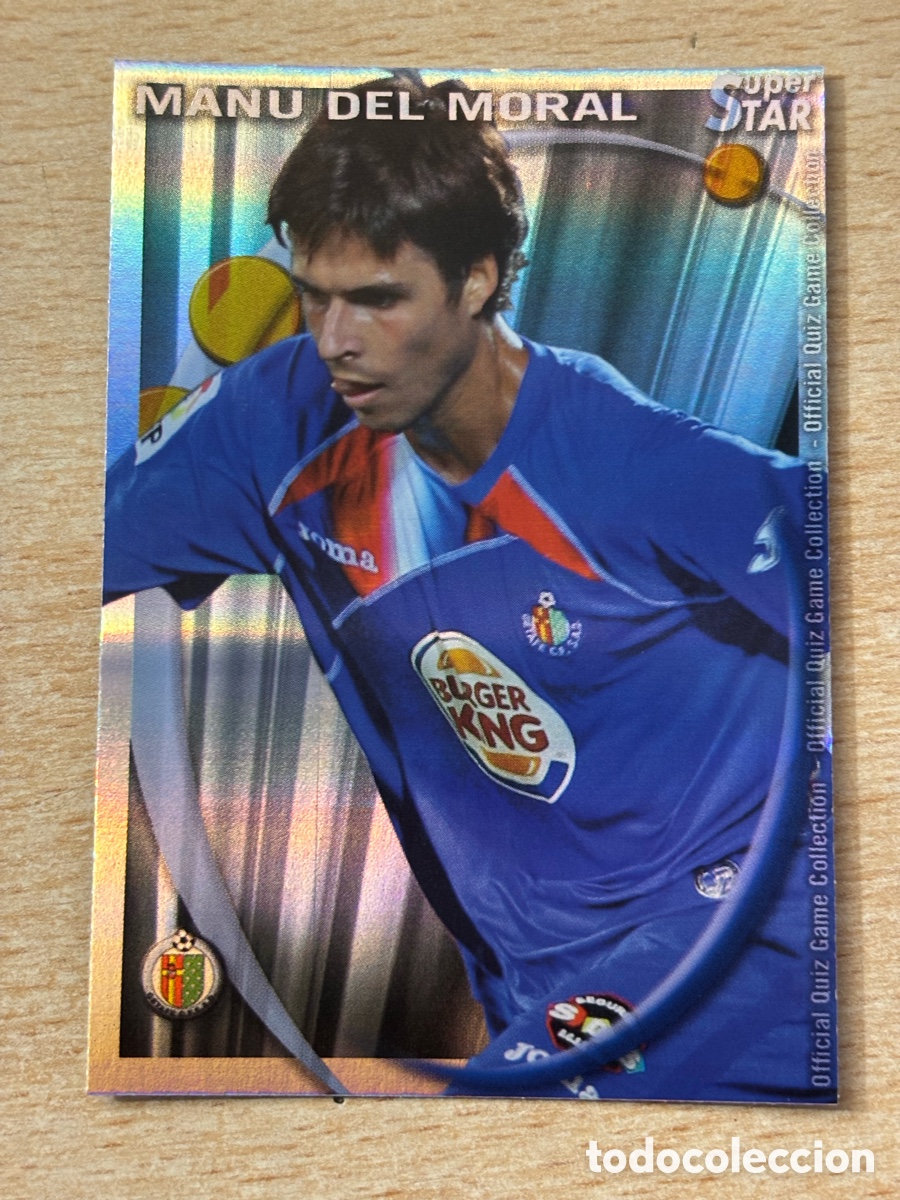 Fu&szlig;ball-Sticker: # 160 Manu Del Moral Getafe CF Superstar Mundicromo 2011 rayas horizontales