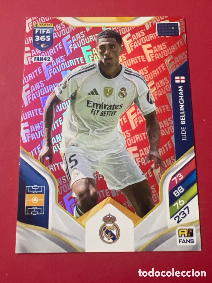 Football Stickers: ADRENALYN FIFA 365 2025 2026 25 26 PANINI JUDE BELLINGHAM FAN42 RED ROJO REAL MADRID FANS FAVOURITE