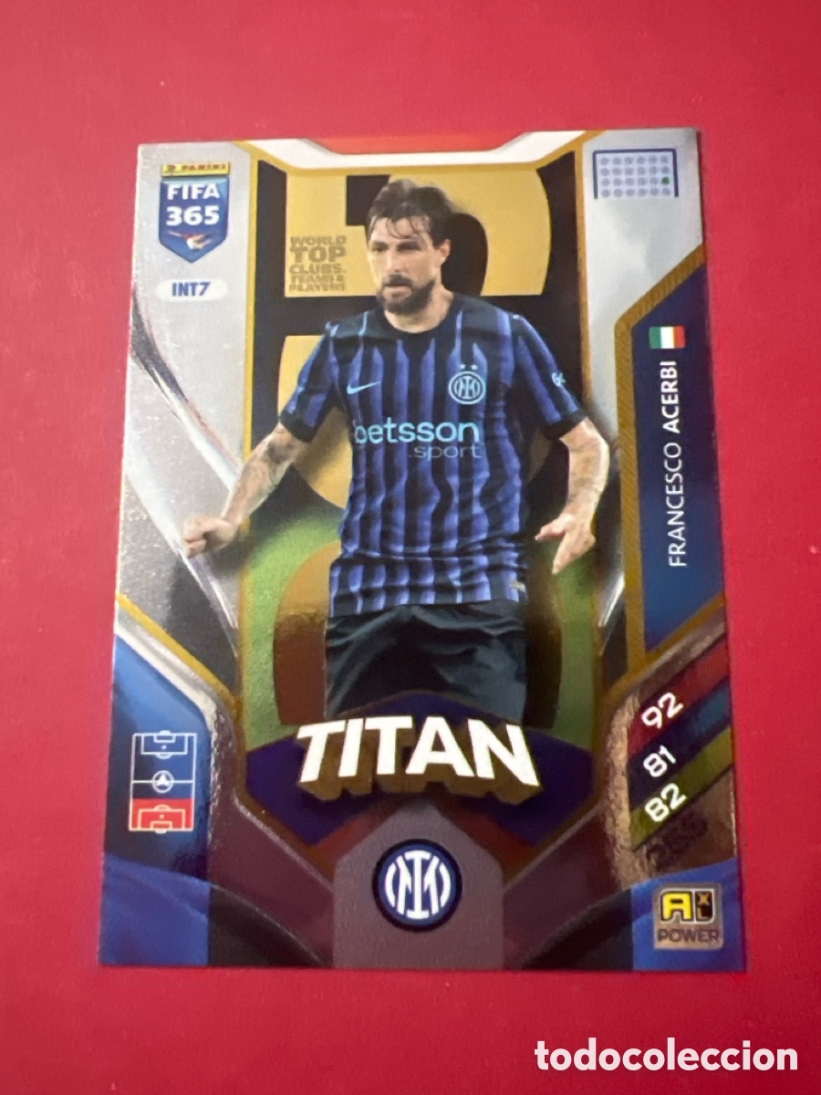 Football Stickers: C580. INT7 Francesco Acerbi - TITAN - Inter de Milan - Adrenalyn Fifa 365 2026- Panini 26