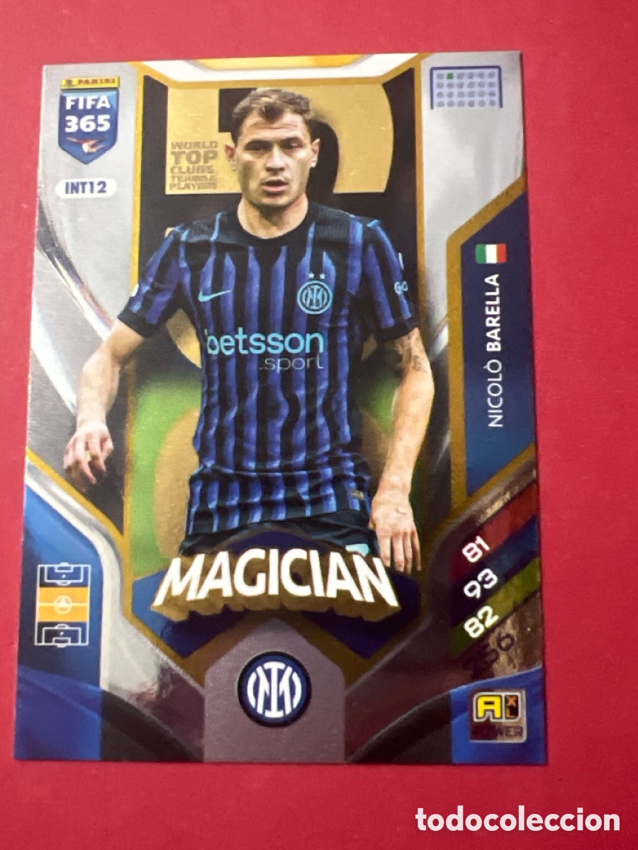 Football Stickers: C596. INT12 NICOLO BARELLA (INTER MILAN) MAGICIAN PANINI ADRENALYN XL FIFA 365 2026 26