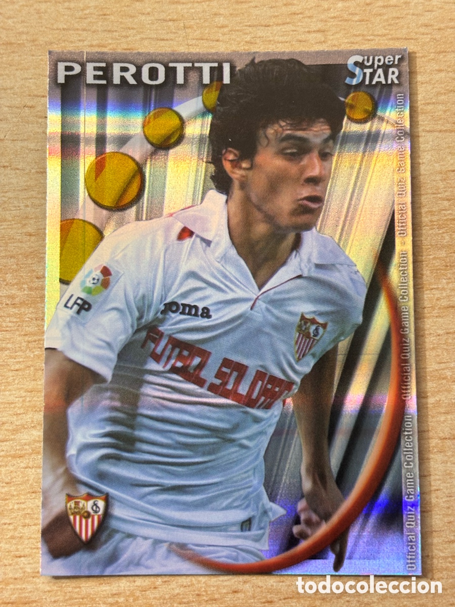 Figurine di Calcio: # 107 Perotti Sevilla FC Superstar Mundicromo 2011 rayas horizontales