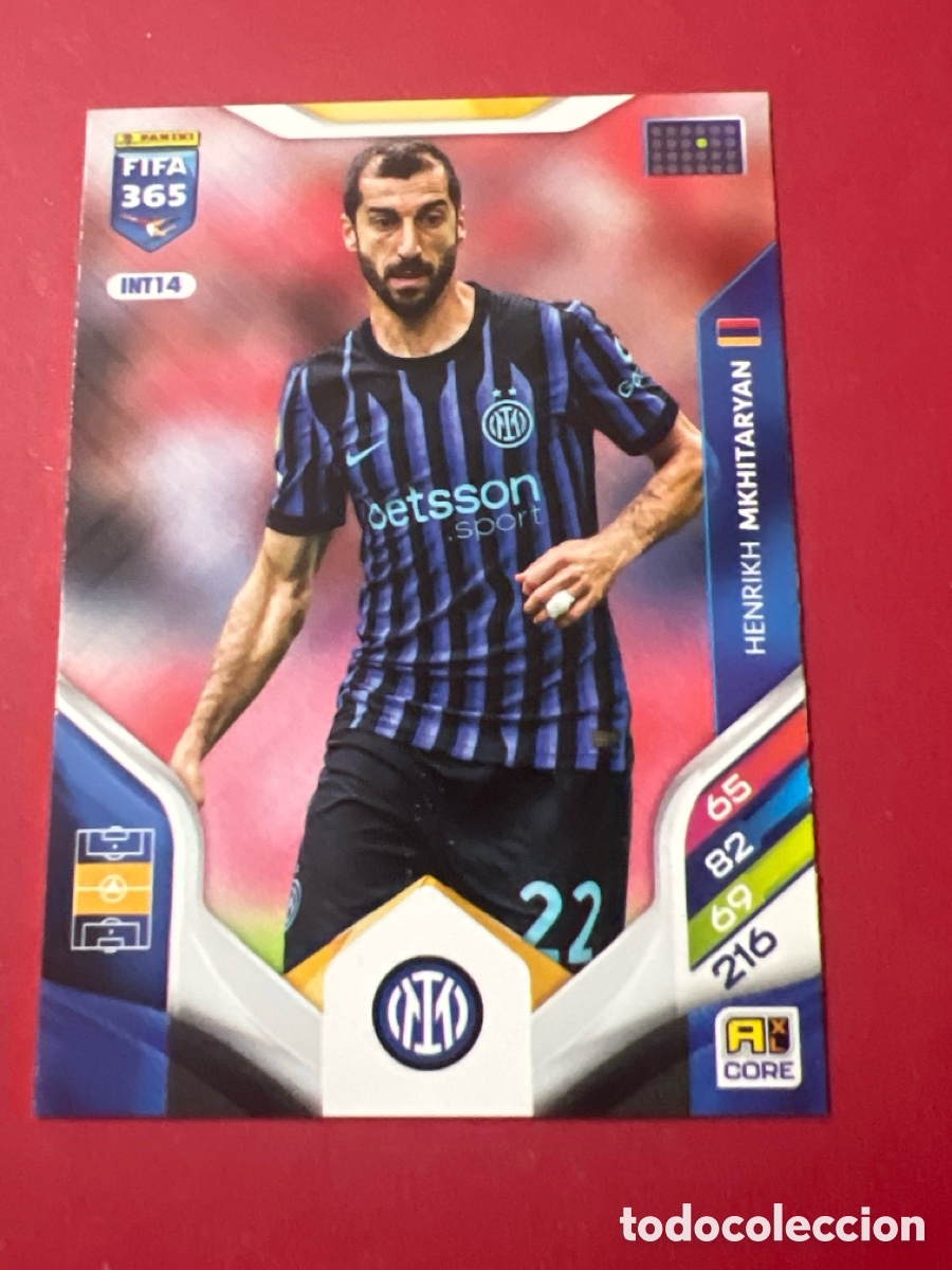 Football Stickers: C600. N&ordm; INT14 Henrikh Mkhitaryan Inter de Mil&aacute;n Adrenalyn XL FIFA 365 2026