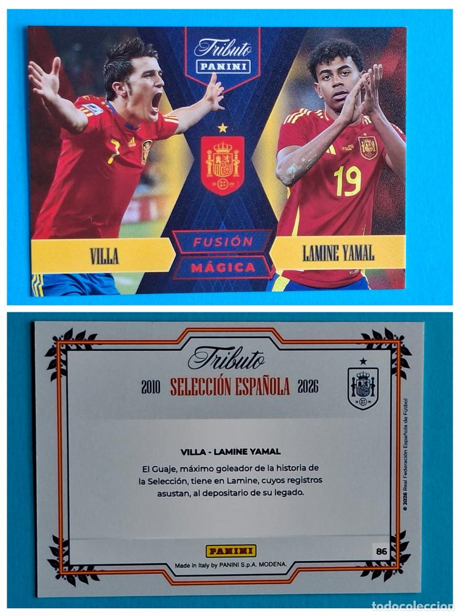 Figurine di Calcio: #86 VILLA / LAMINE YAMAL (Fusi&oacute;n M&aacute;gica) - TRIBUTO Selecci&oacute;n ESPA&Ntilde;OLA 2010-2026 Panini Card SPAIN