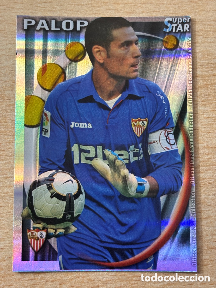 Figurine di Calcio: # 104 Palop Sevilla FC Superstar Mundicromo 2011 rayas horizontales