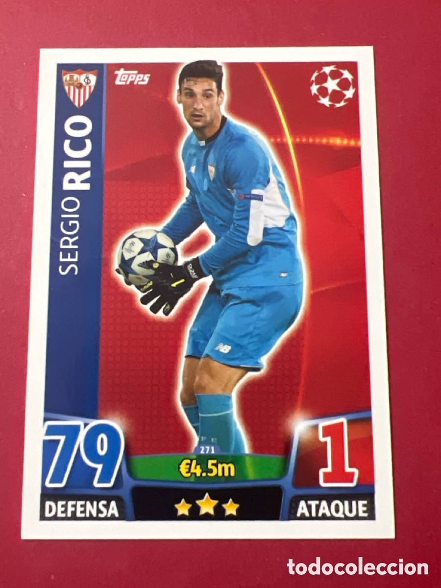 Football Stickers: C612. 271 SERGIO RICO SEVILLA CROMOS CARDS UEFA CHAMPIONS LEAGUE TOPPS ATTAX 15 16 2015 2016