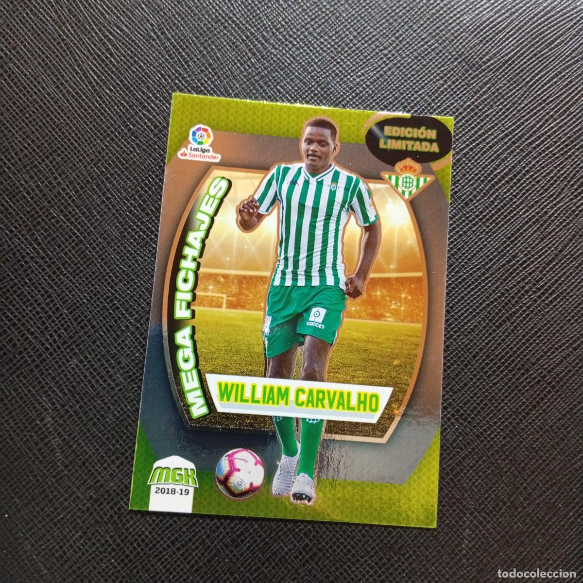 Cartes &agrave; collectionner de Football: 118 B WILLIAM CARVALHO REAL BETIS PANINI MEGACRACKS 2018 2019 18 19 - A21 PG505 EDICION LIMITADA