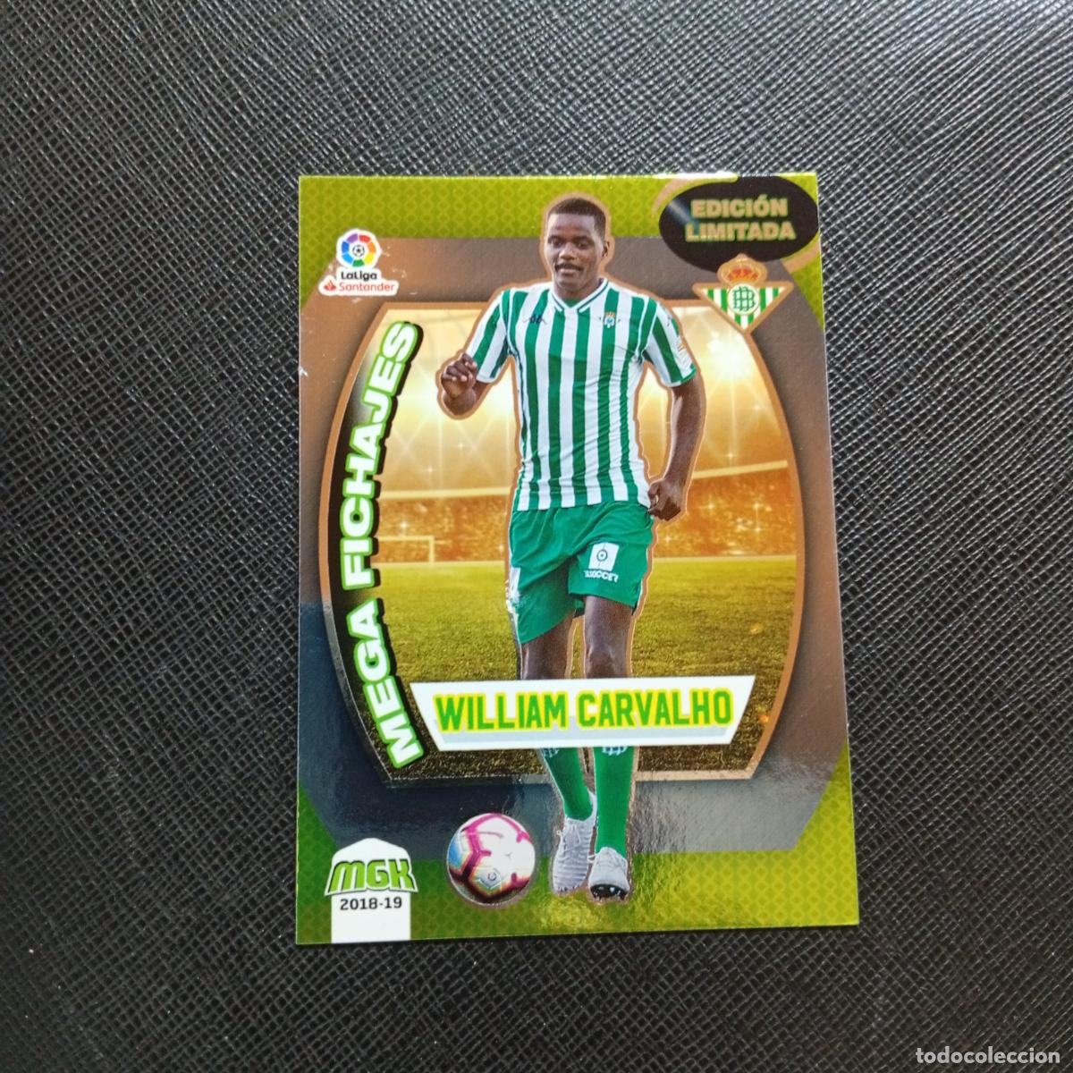 Cromos de F&uacute;tbol: 118 B WILLIAM CARVALHO REAL BETIS PANINI MEGACRACKS 2018 2019 18 19 - A21 PG505 EDICION LIMITADA B