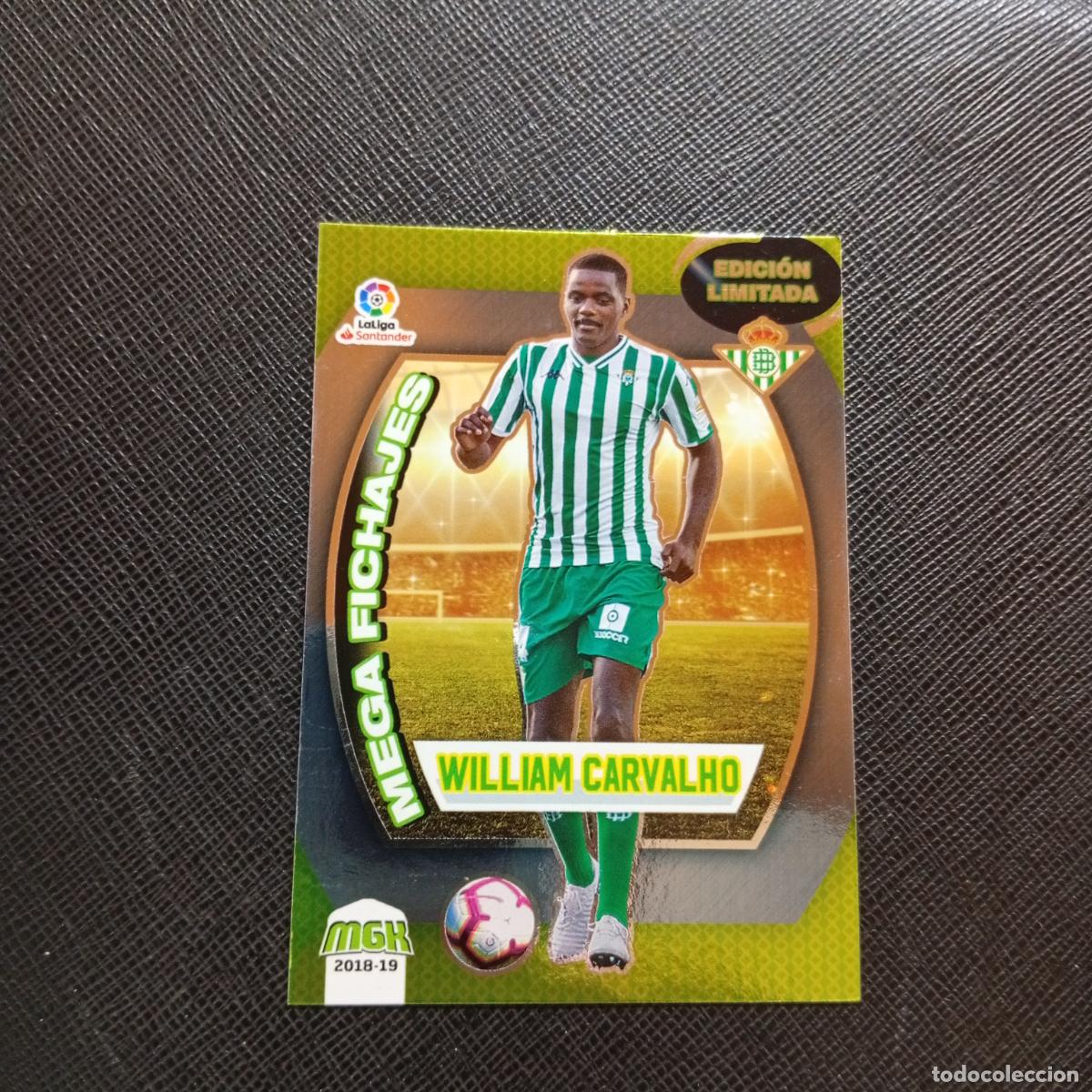 Cromos de F&uacute;tbol: 118 B WILLIAM CARVALHO REAL BETIS PANINI MEGACRACKS 2018 2019 18 19 - A21 PG514 EDICION LIMITADA