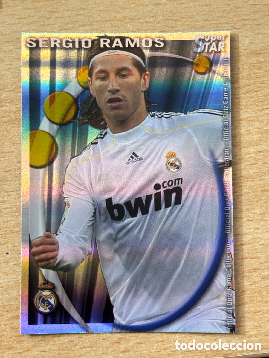 Cromos de F&uacute;tbol: # 051 Sergio Ramos Real Madrid Superstar Mundicromo 2011 rayas horizontales