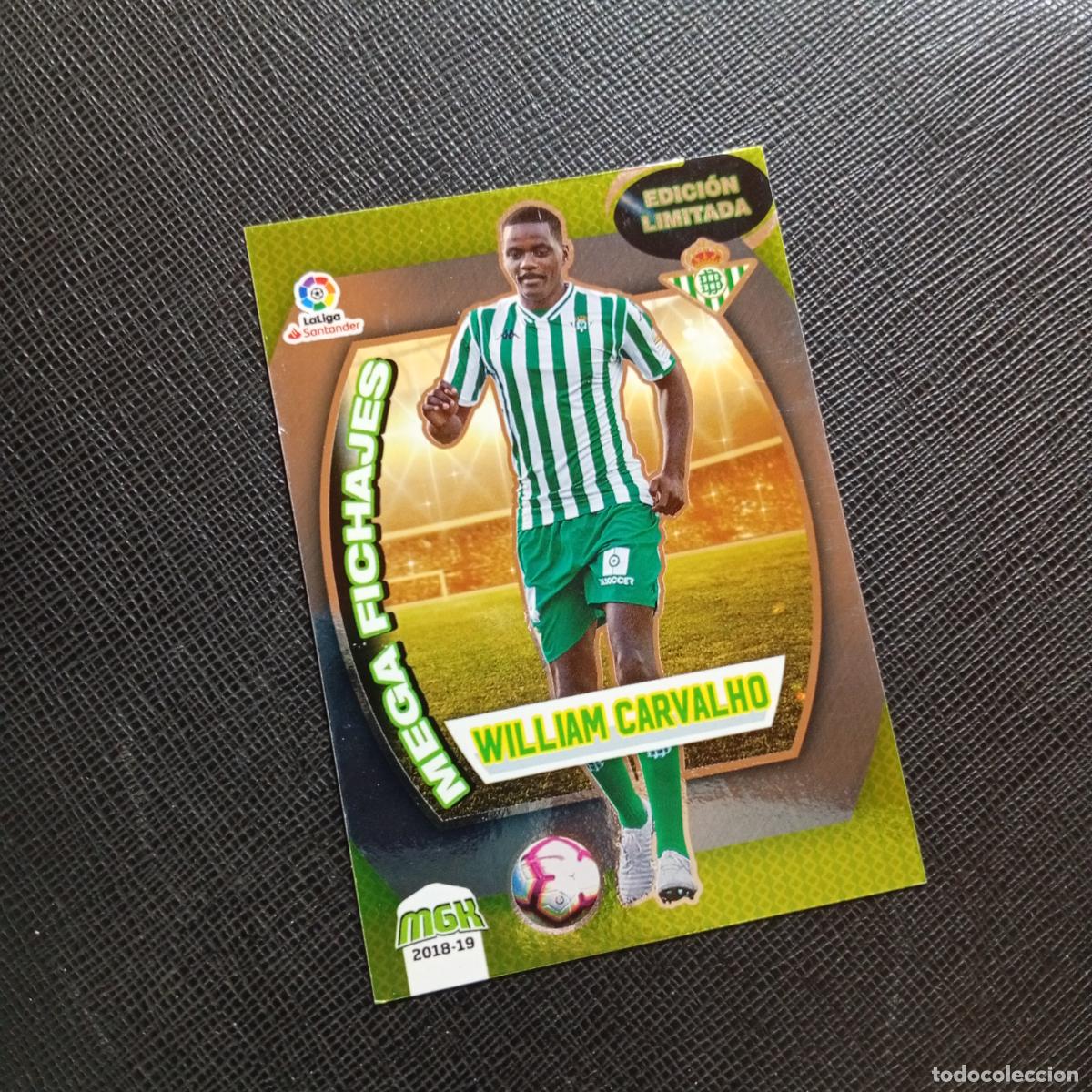 Cromos de F&uacute;tbol: 118 B WILLIAM CARVALHO REAL BETIS PANINI MEGACRACKS 2018 2019 18 19 - A21 PG523 EDICION LIMITADA