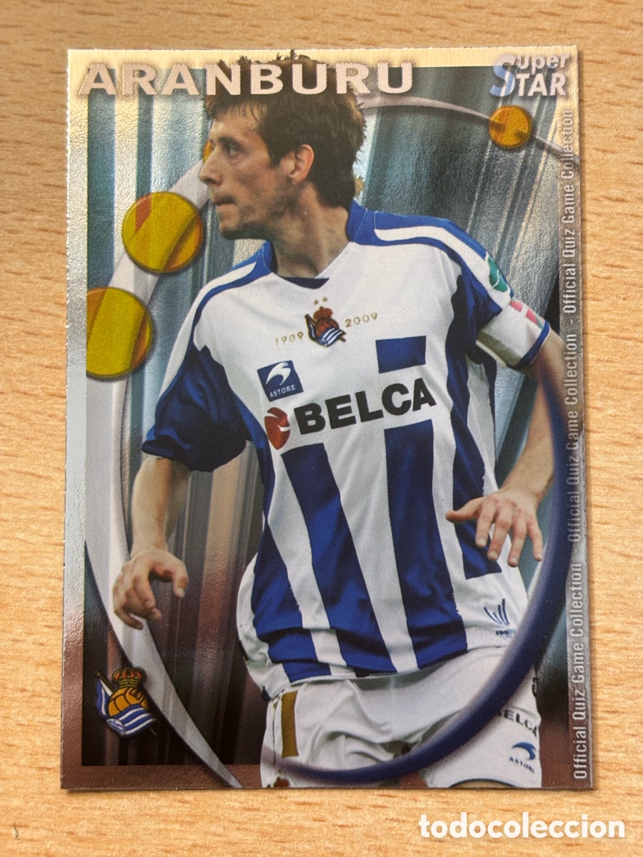 Cromos de F&uacute;tbol: # 485 Aranburu Real Sociedad Superstar Mundicromo 2011 brillo liso