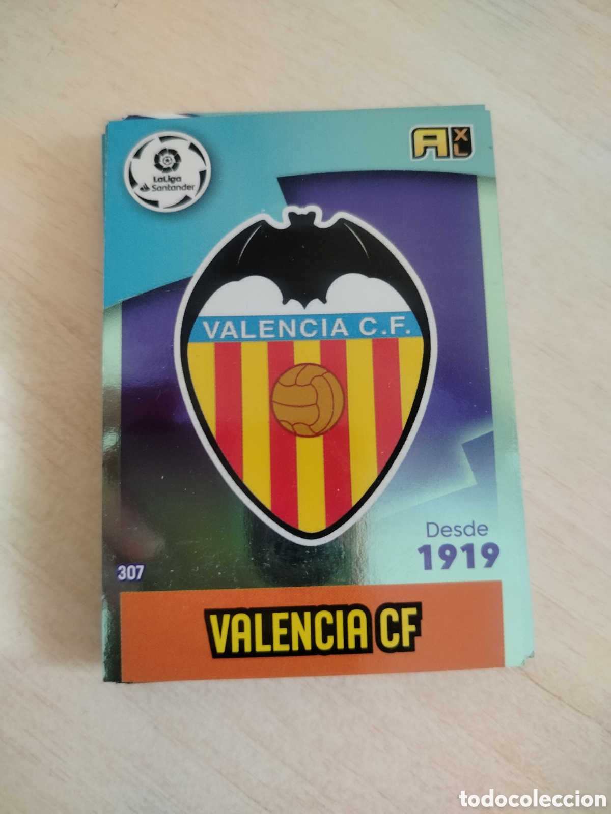 Cromos de F&uacute;tbol: VALENCIA ESCUDO 307 ADRENALYN 2020 2021 20 21