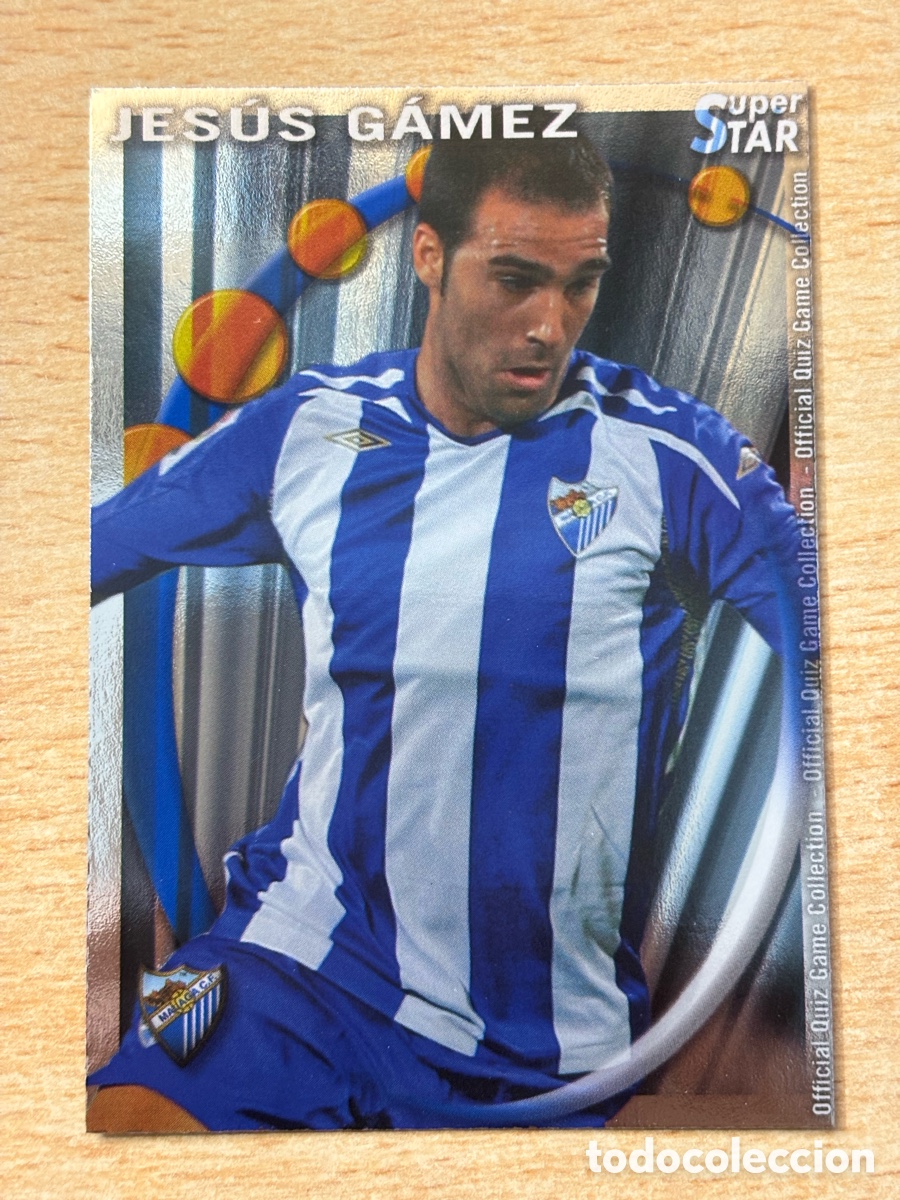 Cromos de F&uacute;tbol: # 455 Jes&uacute;s G&aacute;mez M&aacute;laga CF Superstar Mundicromo 2011 brillo liso