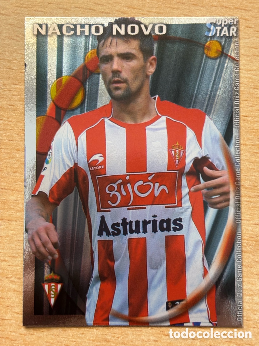 Cromos de F&uacute;tbol: # 405 Nacho Novo Sporting de Gij&oacute;n Superstar Mundicromo 2011 brillo liso
