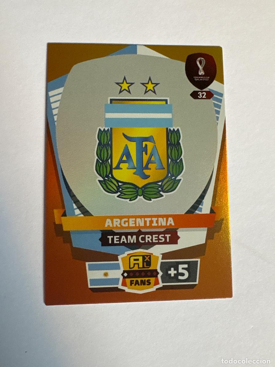 Cromos de F&uacute;tbol: 21. CROMO ADRENALYN PANINI WORLD CUP QATAR 2022 ESCUDO ARGENTINA N 32
