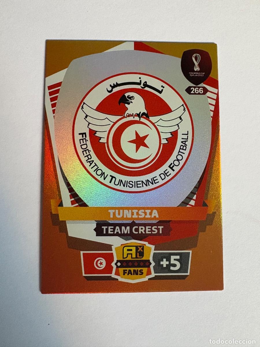 Cromos de F&uacute;tbol: 21. CROMO ADRENALYN PANINI WORLD CUP QATAR 2022 ESCUDO T&Uacute;NEZ N 266