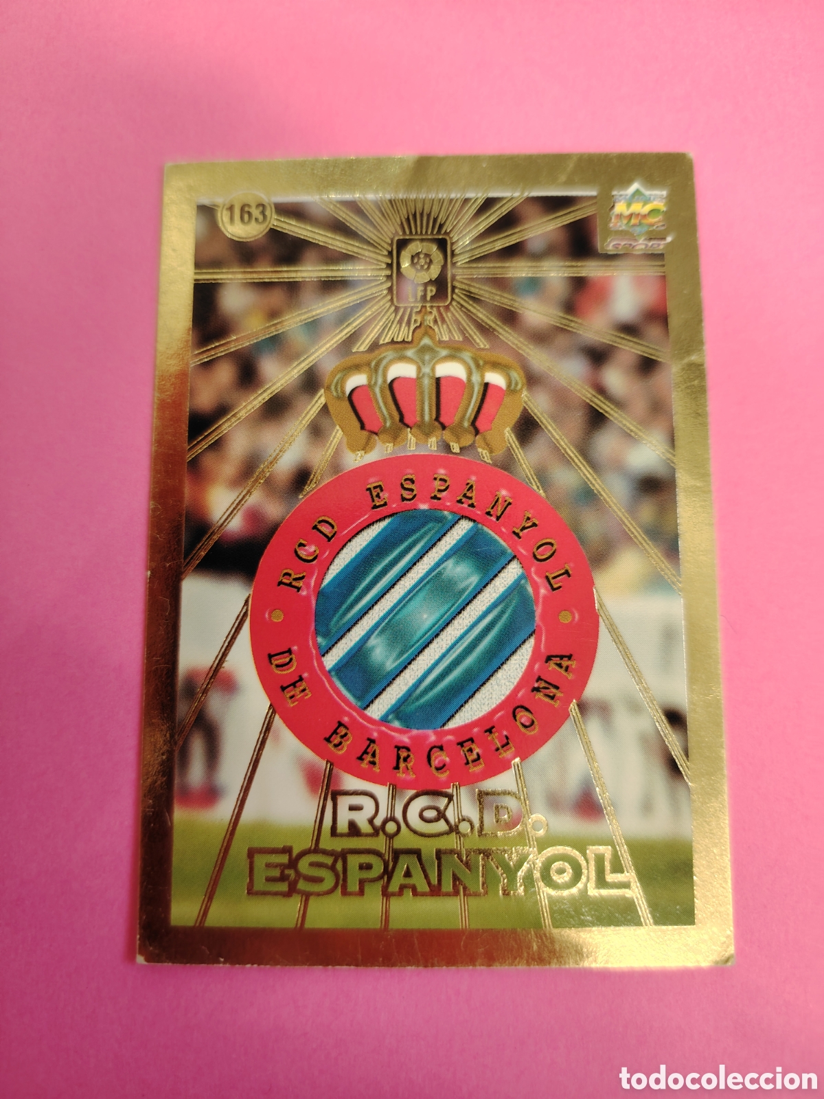 Cromos de F&uacute;tbol: ESPANYOL-N&deg;163-ESCUDO-MUNDICROMO FICHAS DE LA LIGA 1998 1999 98 99