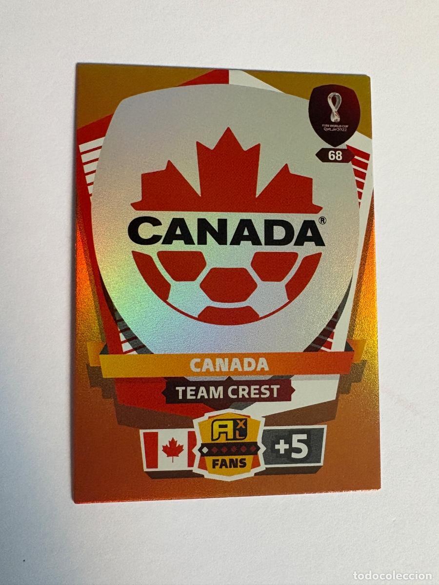 Cromos de F&uacute;tbol: 21. CROMO ADRENALYN PANINI WORLD CUP QATAR 2022 ESCUDO CANAD&Aacute; N 68
