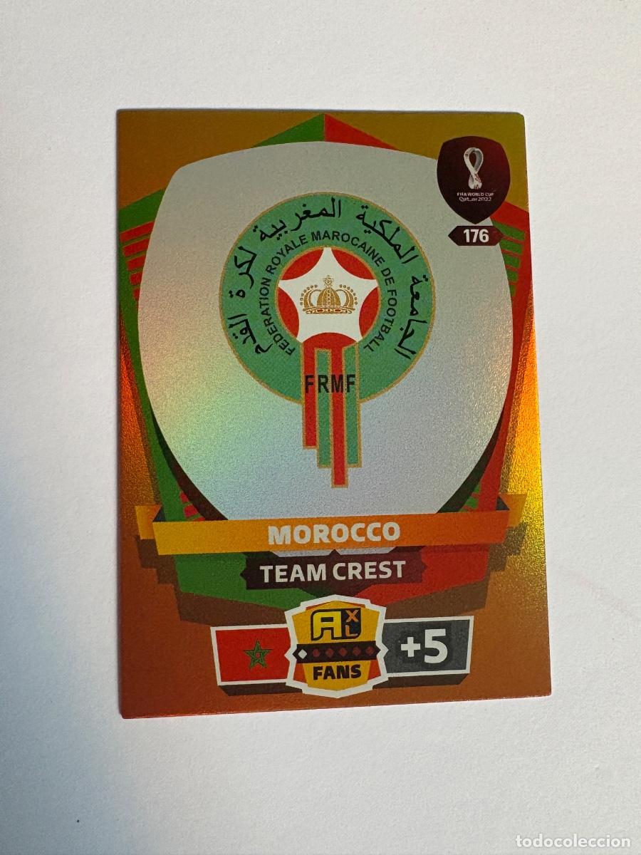 Cromos de F&uacute;tbol: 21. CROMO ADRENALYN PANINI WORLD CUP QATAR 2022 ESCUDO MARRUECOS N 176