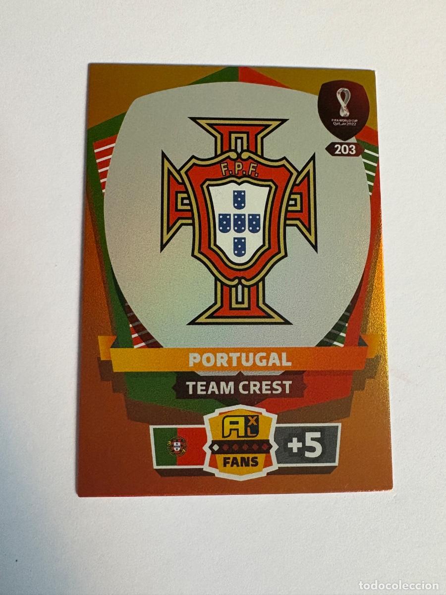 Football Stickers: 21. CROMO ADRENALYN PANINI WORLD CUP QATAR 2022 ESCUDO PORTUGAL N 203