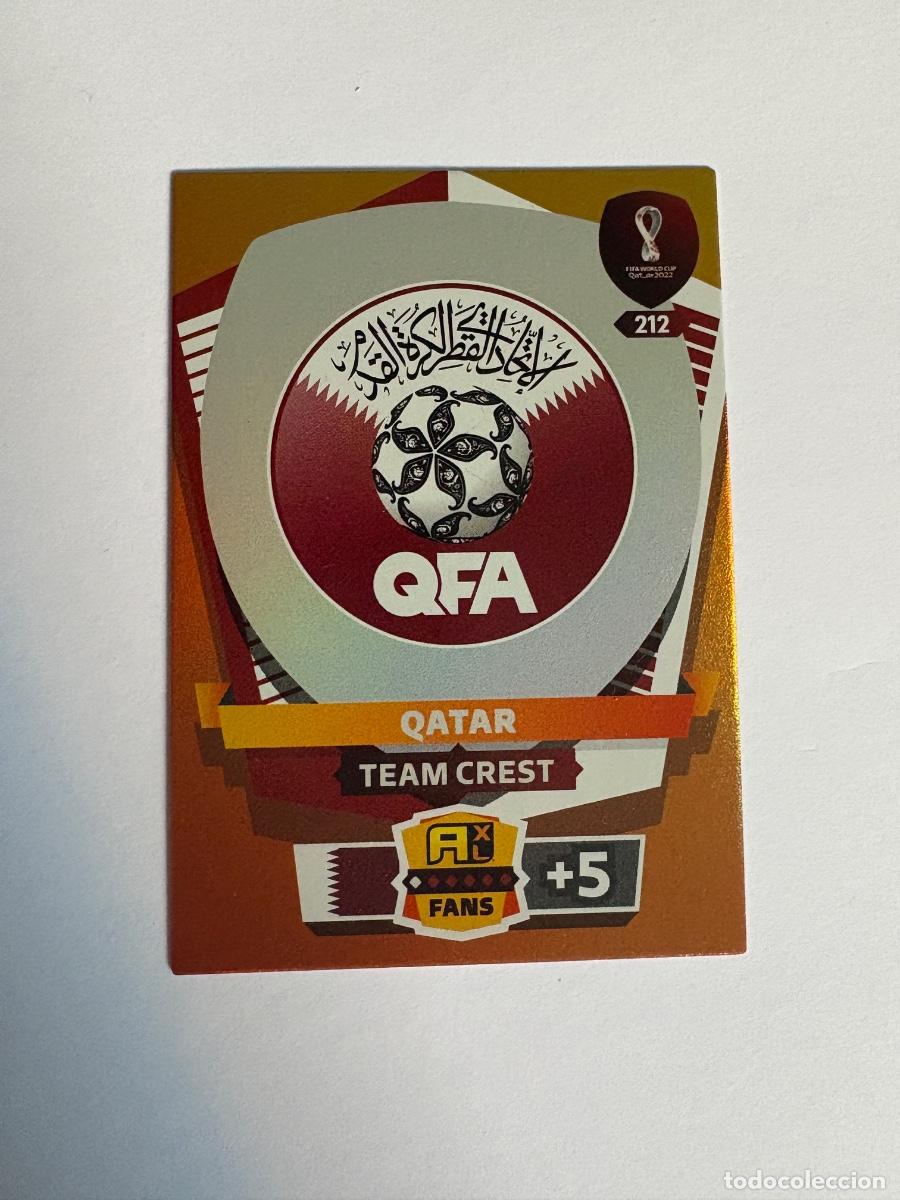 Football Stickers: 21. CROMO ADRENALYN PANINI WORLD CUP QATAR 2022 ESCUDO QATAR N 212