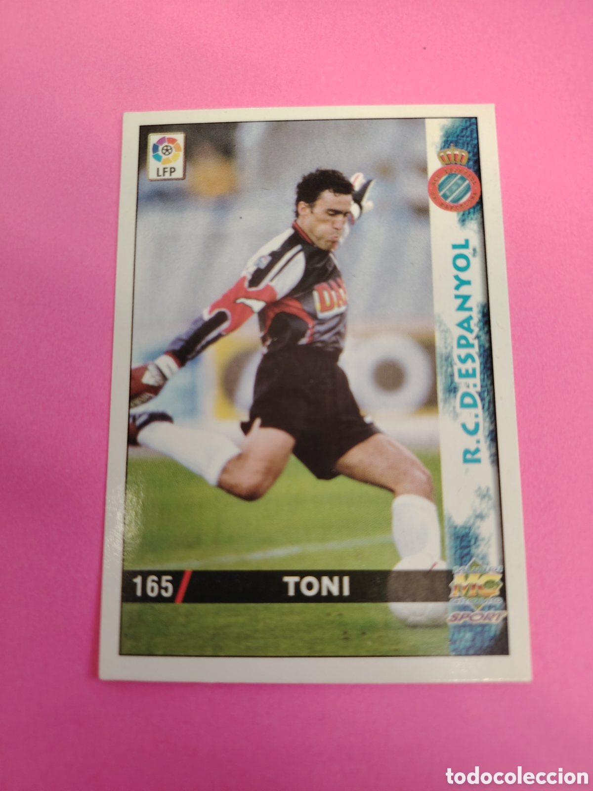 Football Stickers: ESPANYOL-N&deg;165-TONI-MUNDICROMO FICHAS DE LA LIGA 1998 1999 98 99
