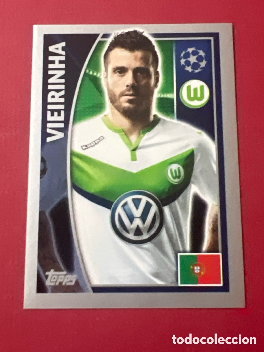 Football Stickers: C647. 144 VIEIRINHA (WOLFSBURG) UEFA CHAMPIONS LEAGUE 2015/2016 TOPPS