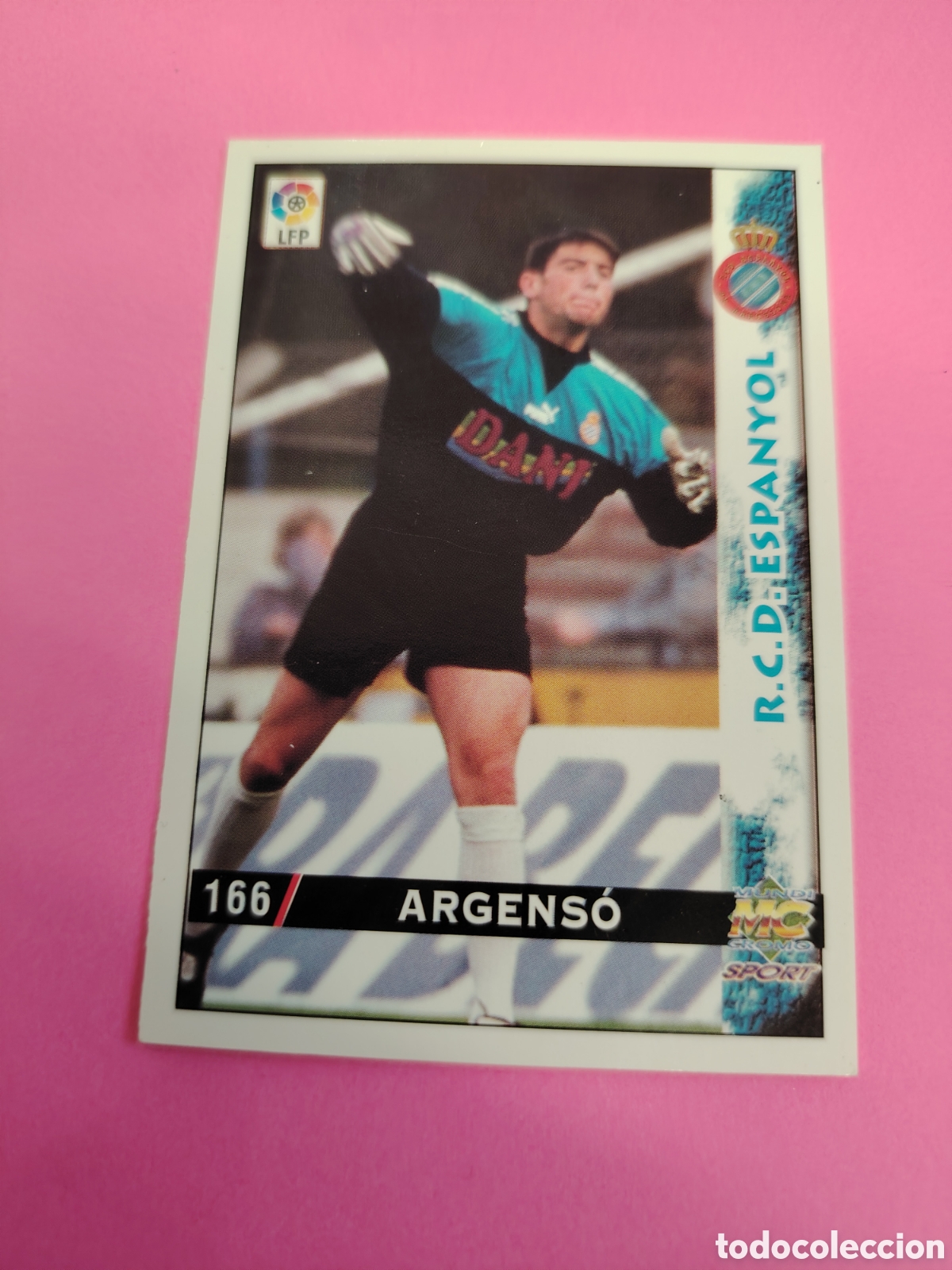 Football Stickers: ESPANYOL-N&deg;166-ARGENSO-MUNDICROMO FICHAS DE LA LIGA 1998 1999 98 99