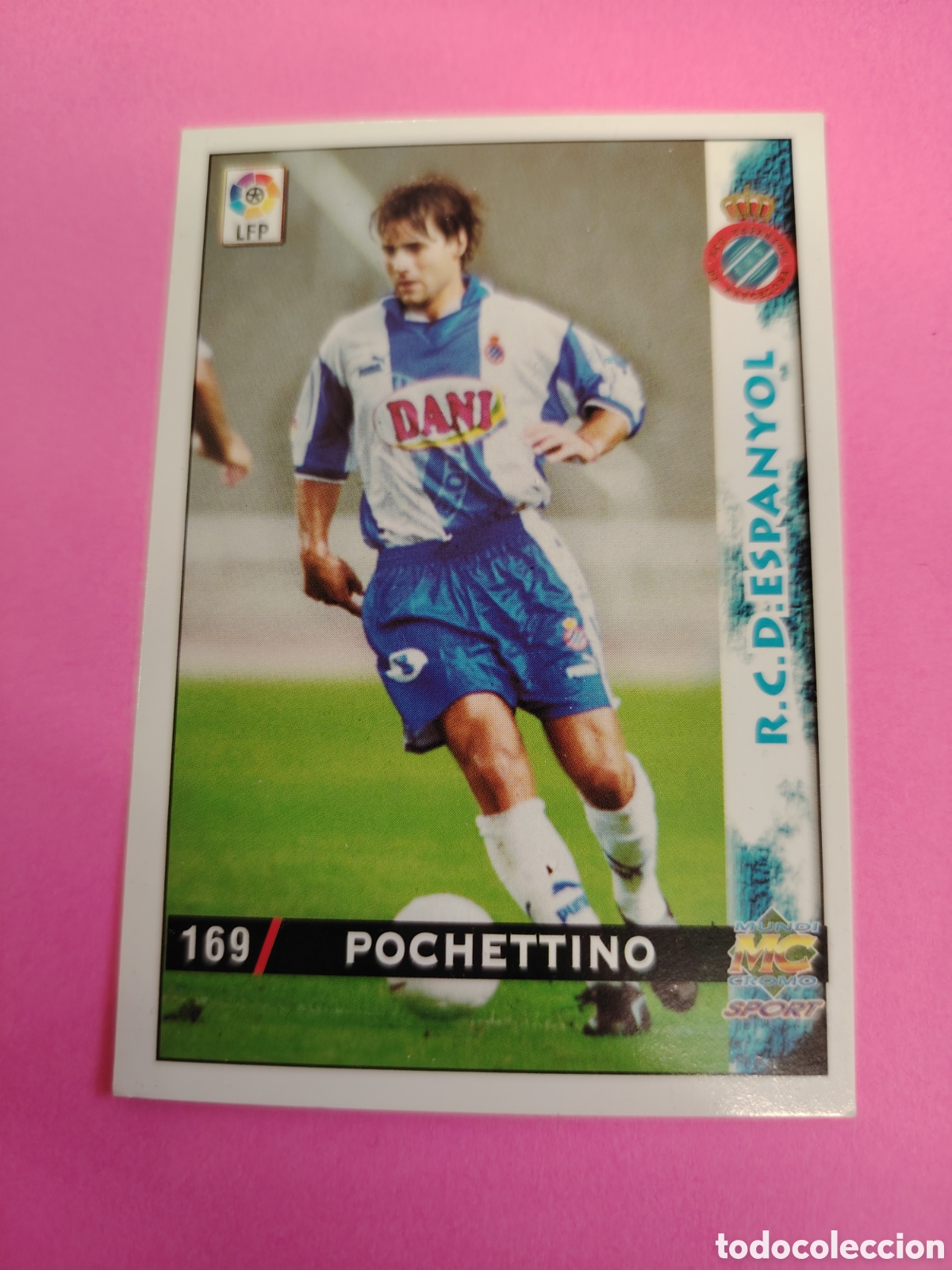 Football Stickers: ESPANYOL-N&deg;169-POCHETTINO-MUNDICROMO FICHAS DE LA LIGA 1998 1999 98 99