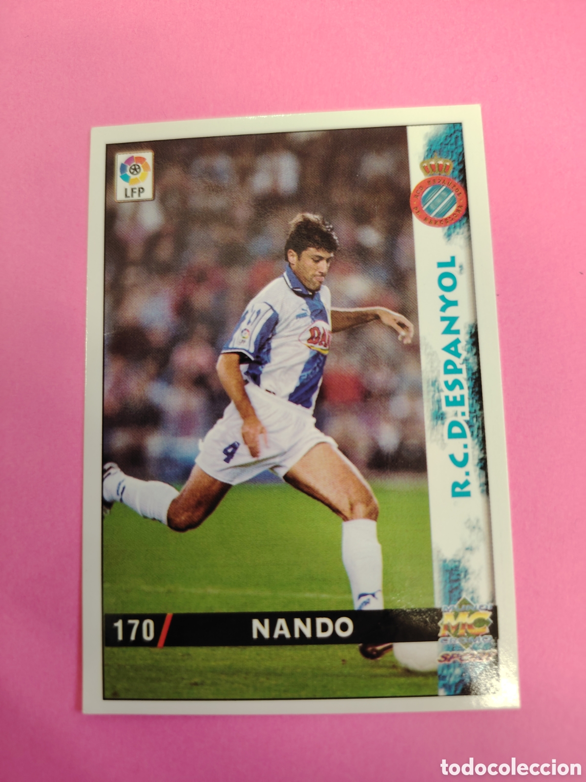 Football Stickers: ESPANYOL-N&deg;170-NANDO-MUNDICROMO FICHAS DE LA LIGA 1998 1999 98 99