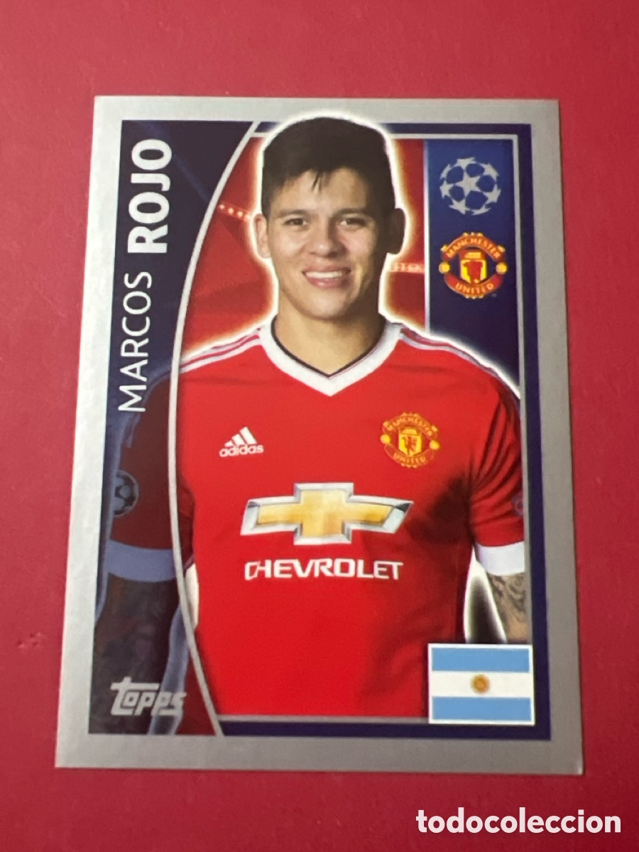 Football Stickers: C693. #109 ROJO (MANCHESTER UNITED) UEFA CHAMPIONS LEAGUE 2015/2016 TOPPS