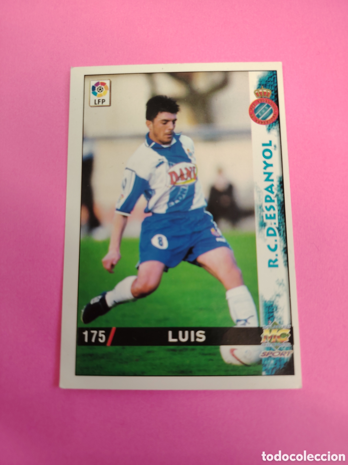 Fu&szlig;ball-Sticker: ESPANYOL-N&deg;175-LUIS-MUNDICROMO FICHAS DE LA LIGA 1998 1999 98 99