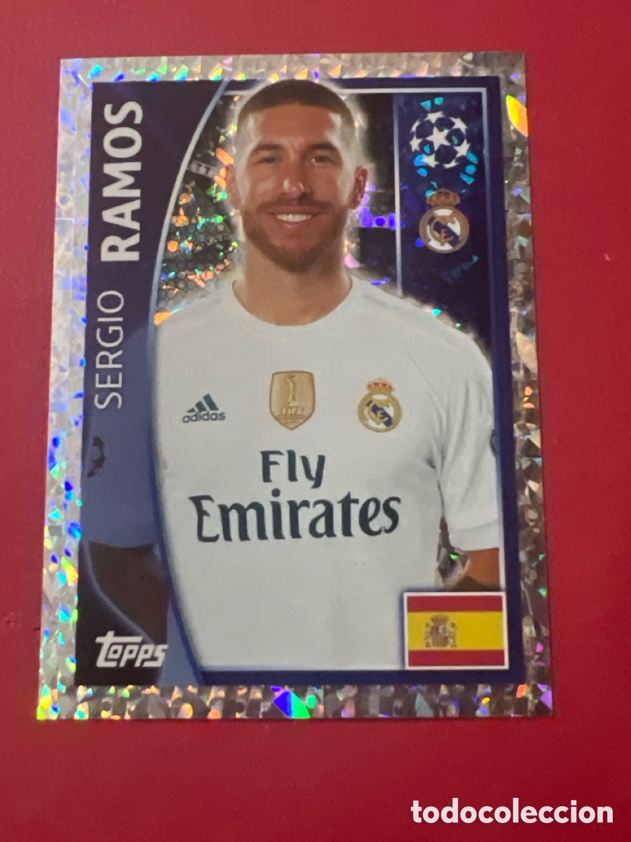 Football Stickers: C695. 35 SERGIO RAMOS (REAL MADRID) UEFA CHAMPIONS LEAGUE 2015/2016 TOPPS