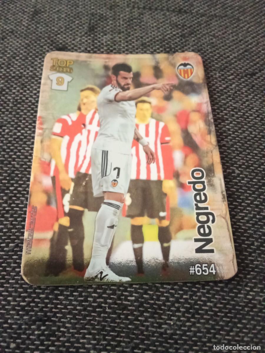 Cromos de Futebol: 654 negredo valencia 9 top 2016 brillo liso las fichas de la liga 2016