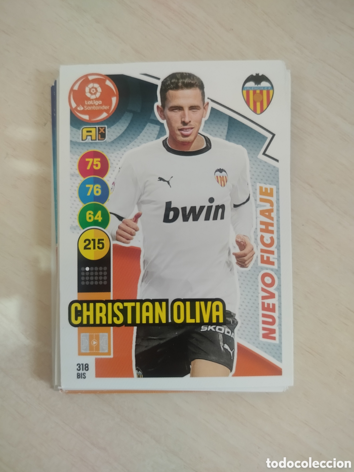 Cromos de f&uacute;tbol: CHRISTIAN OLIVA 318 BIS ADRENALYN 2020 2021 20 21