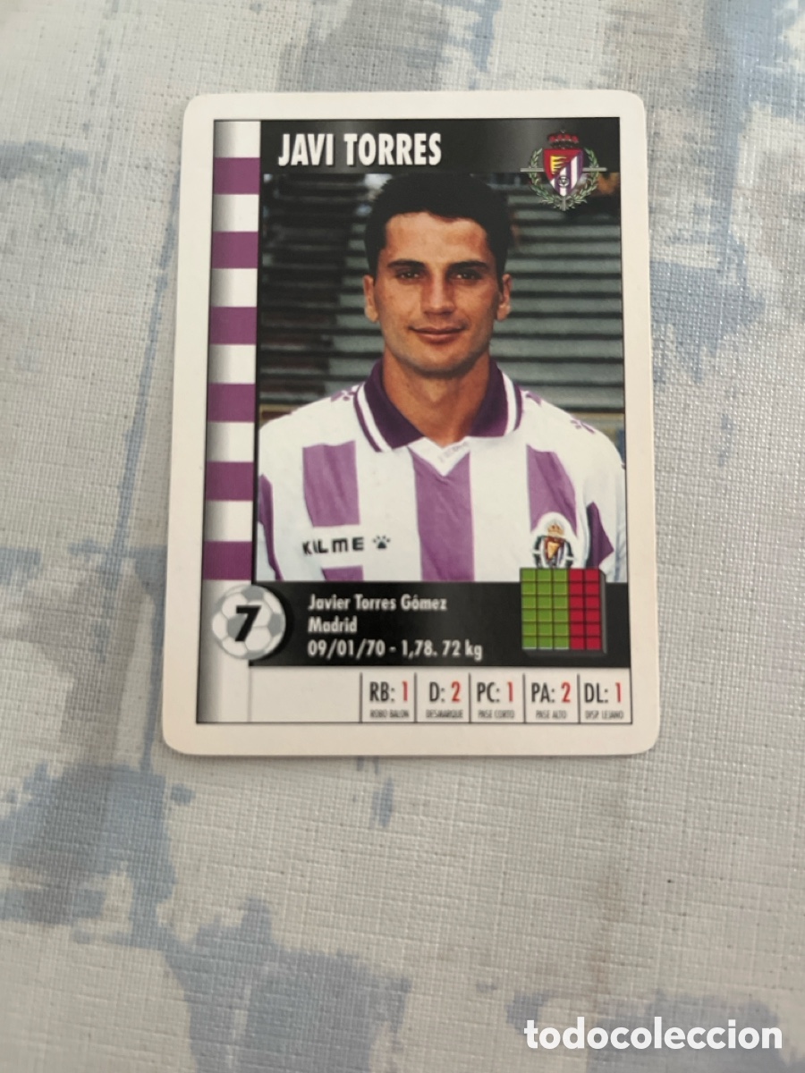 Cromos de f&uacute;tbol: JAVI TORRES REAL VALLADOLID SUPER GOL 95 96 MARCA LFP 1995 1996 CARTA TAMA&Ntilde; FOURNIER PERFECTO ESTADO