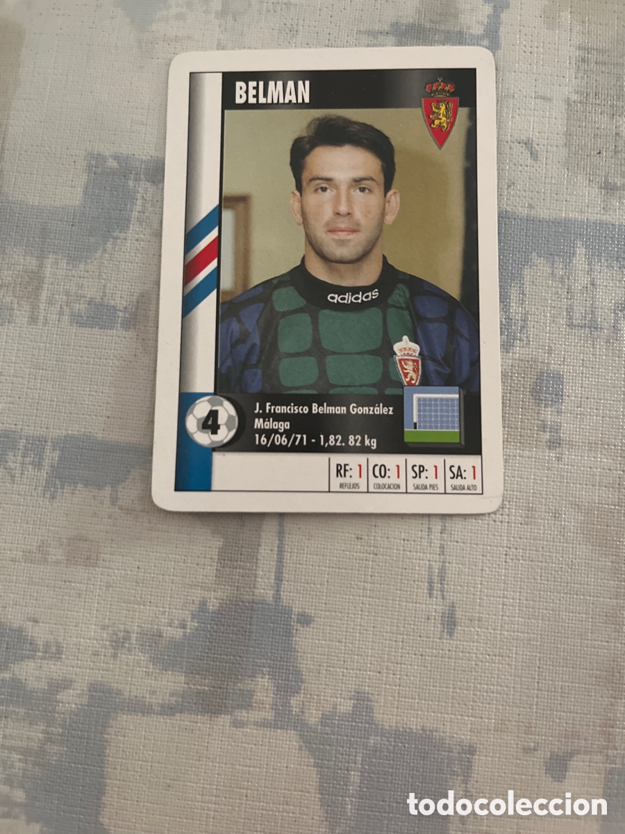 Cromos de f&uacute;tbol: BELMAN REAL ZARAGOZA SUPER GOL 95 96 MARCA LFP 1995 1996 CARTA TAMA&Ntilde; FOURNIER PERFECTO ESTADO